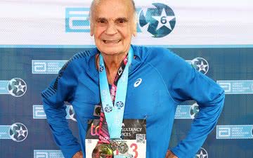 Drauzio recebeu a medalha Six Star por ter completado as seis maratonas que compõem as Marathon Majors - Reprodução/Instagram