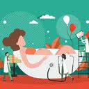 Partos na água são definidos pelo uso de banheira ou de piscina para alívio da dor e relaxamento - iStock