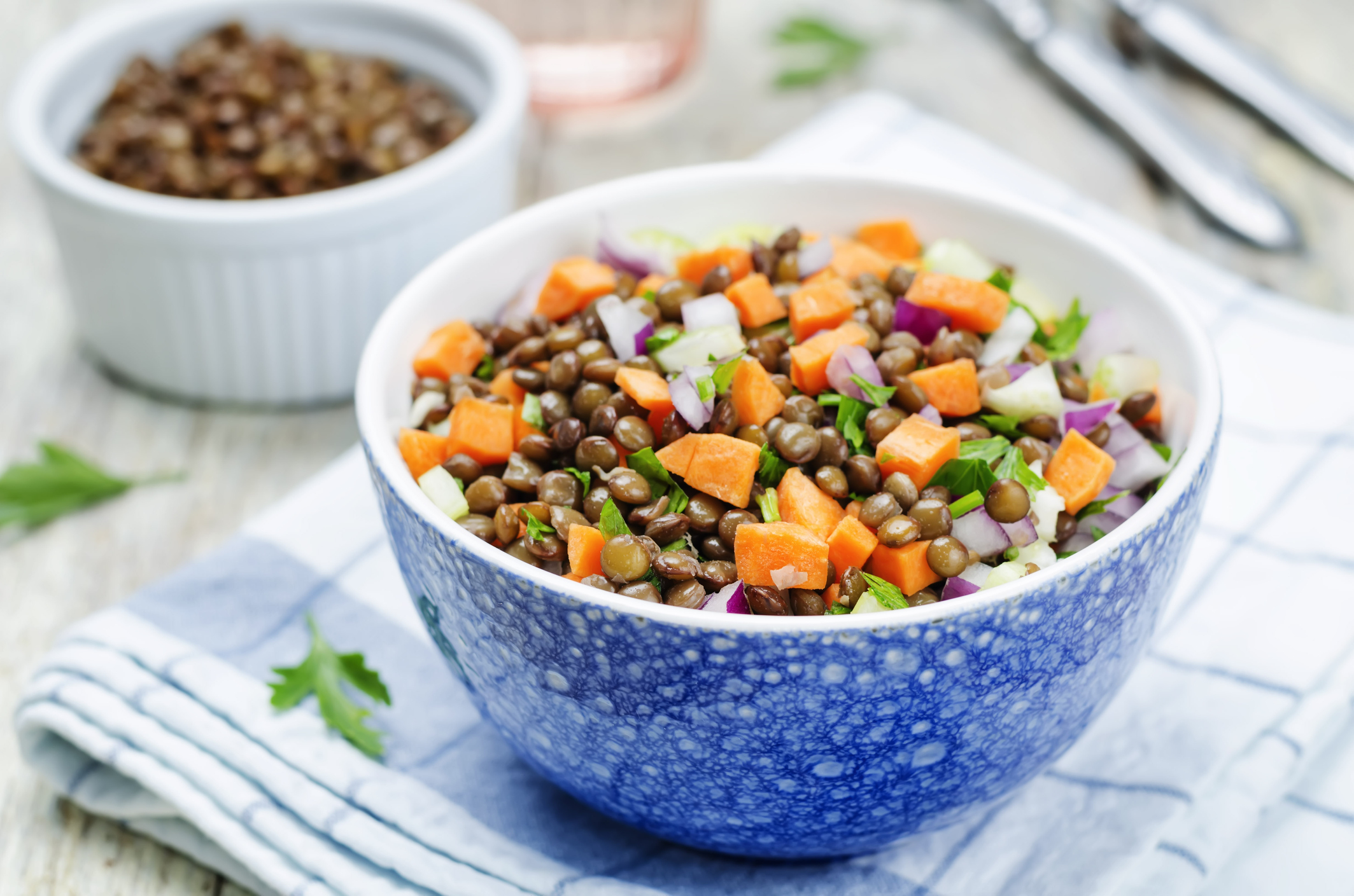 salada de lentilha